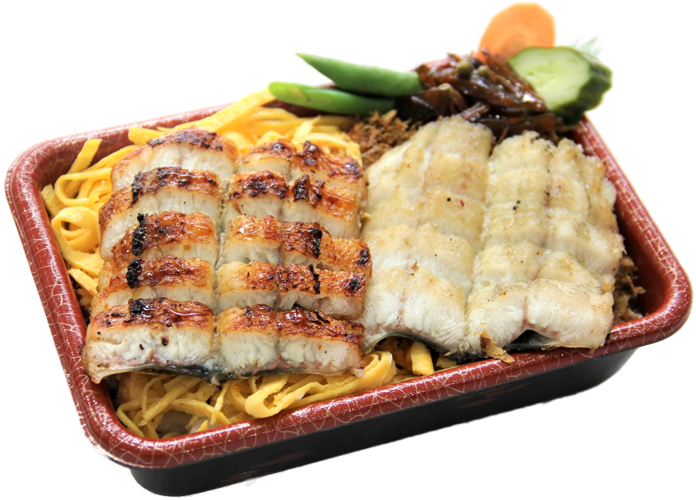 鰻の蒲焼と白焼きのハーフ&ハーフ丼 特上