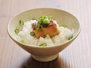 ネギがかかった鰻丼