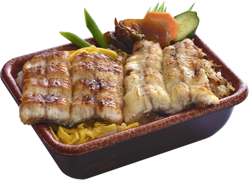 鰻の蒲焼と白焼きのハーフ&ハーフ丼